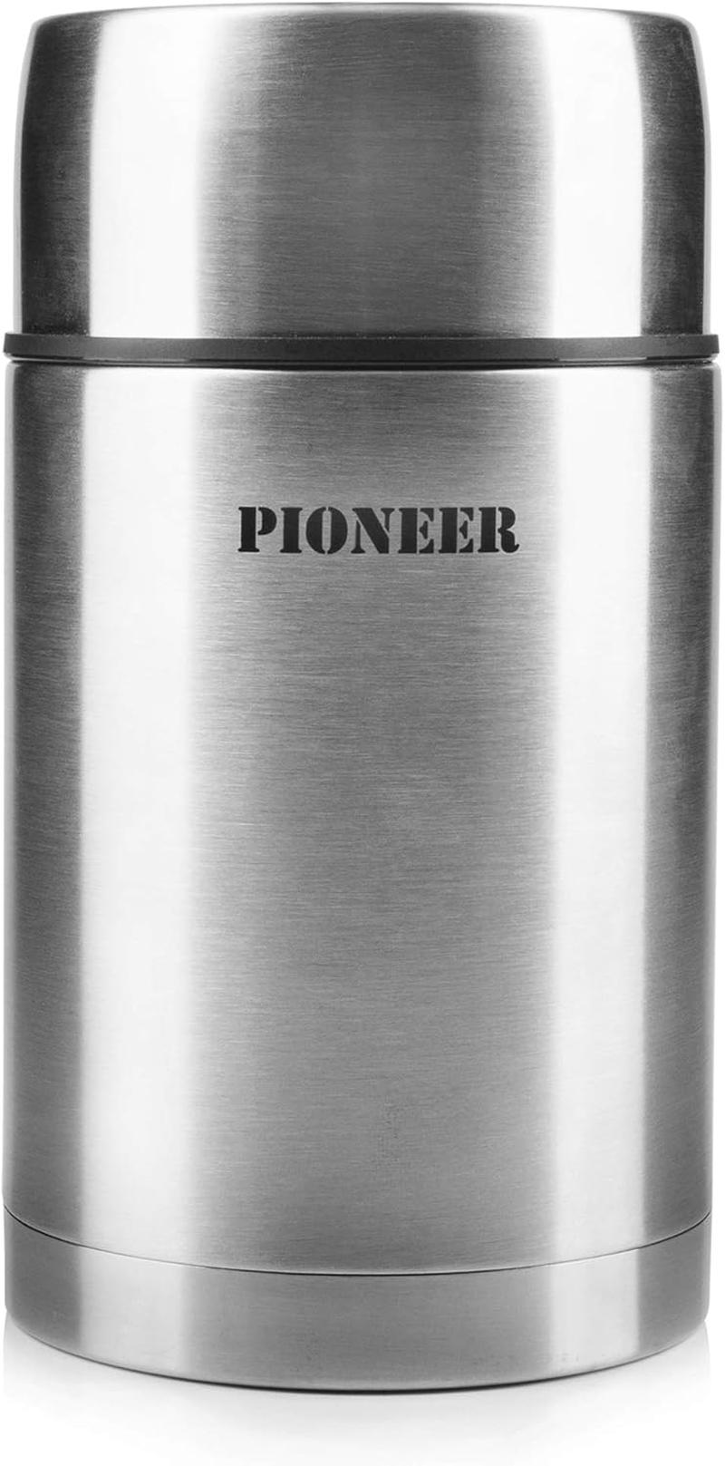 Pioneer Vacuum Insulated Leakproof Soup/Food Flask, 8 Hours Hot 24 Hours Cold, Black, 500 Ml