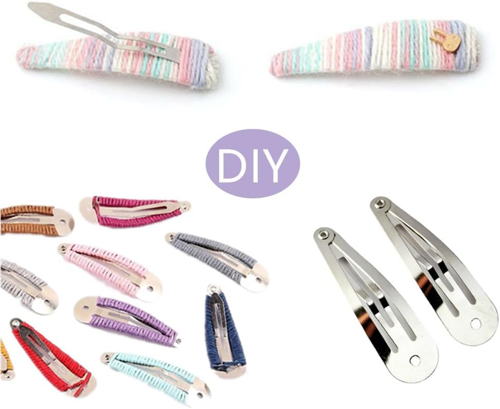 Cuicanfla 50 Pcs Snap Hair Clips, Snap Hair Clips Non-Slip Metal Barrettes for Women Accessories, No-Slip Hair Clips Barrettes for Women and Girls image number 1