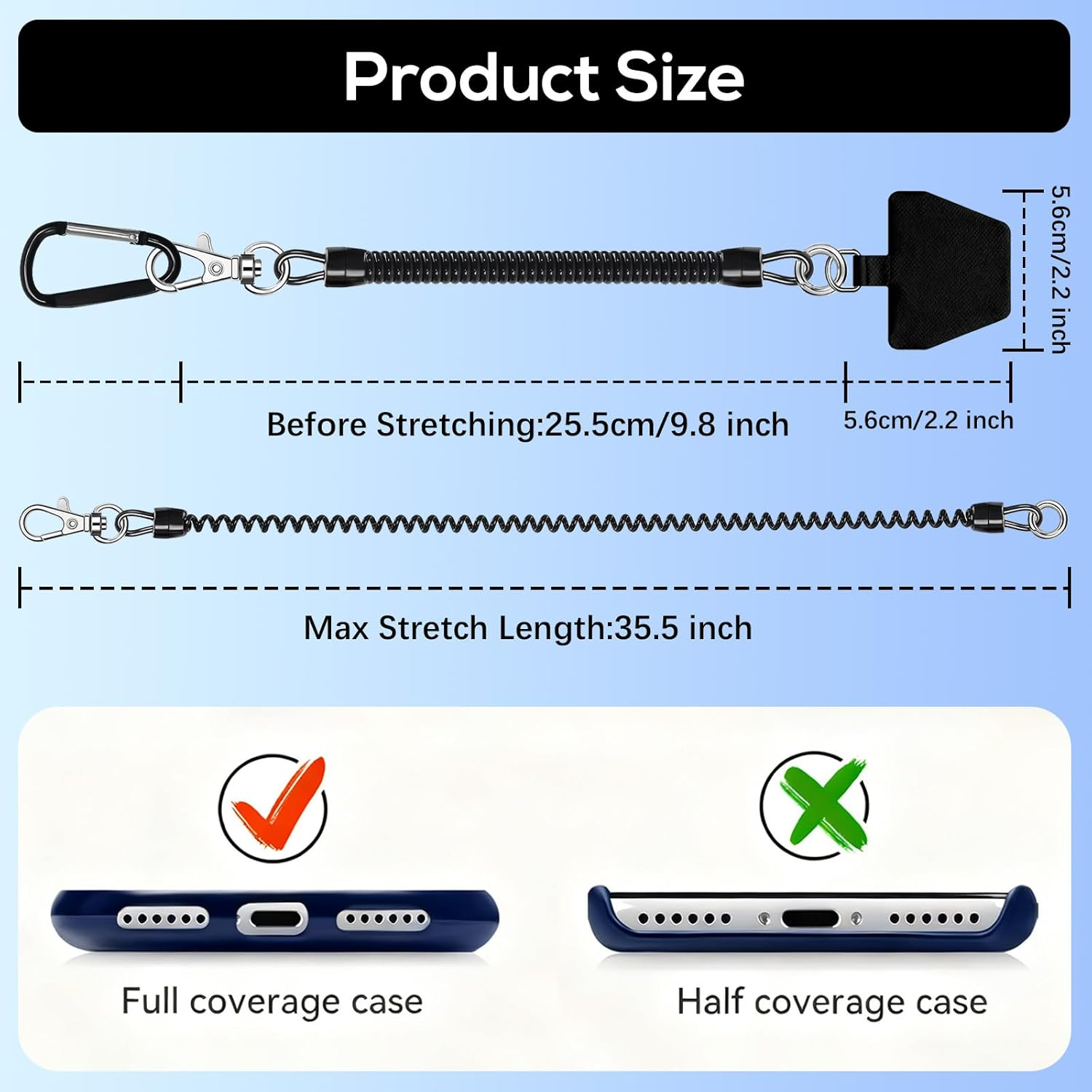 Vymoreon anti Theft Phone Wrist Strap with 360 Degree Rotating Interface, Mobile Phone Lanyard for Keychain image number 3