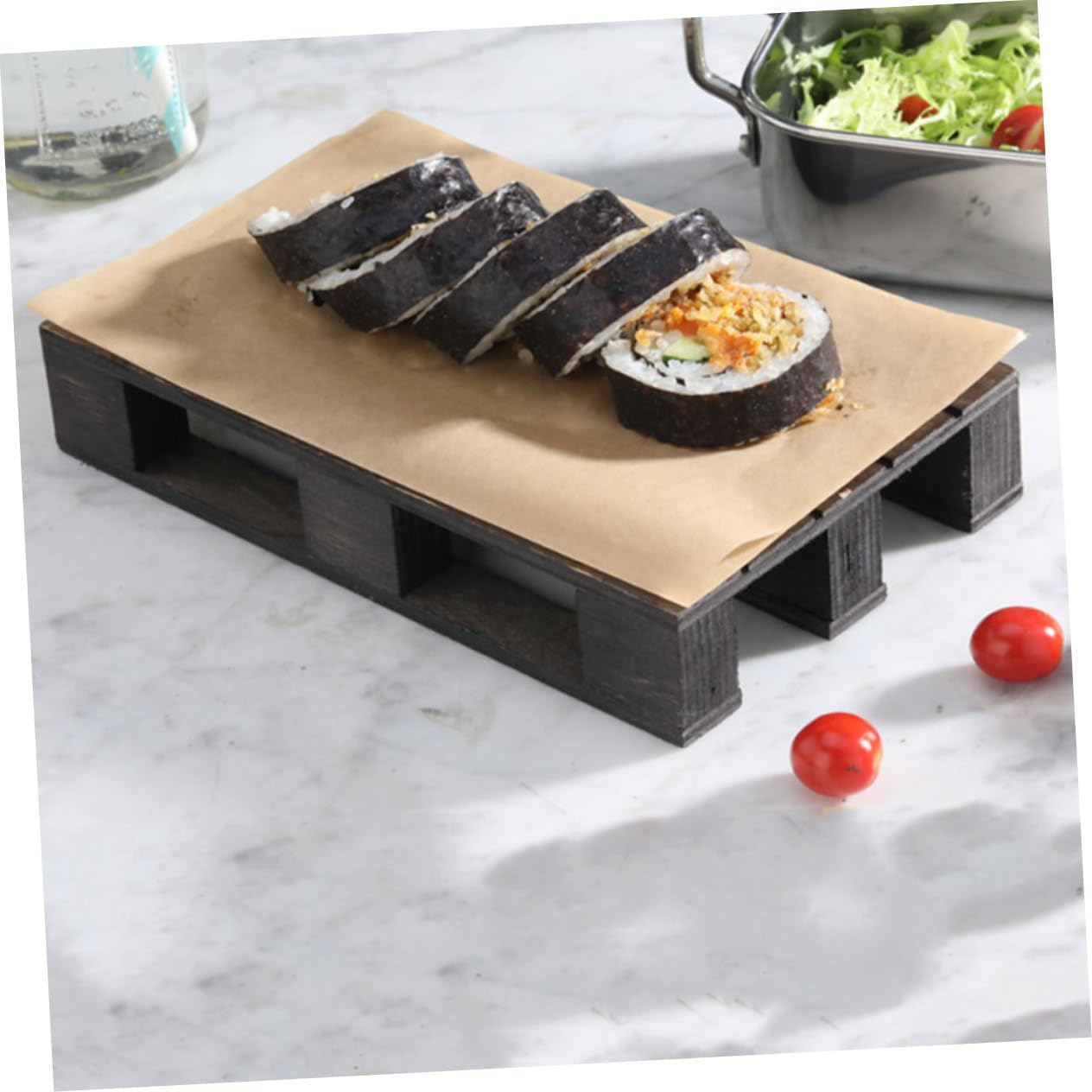 Wooden Pallet Coaster Heat-Resistant Trivet Mats for Hot Pots Dishes Elegant Dinner Server Tray Large Wood Trivet for Family Gatherings image number 3