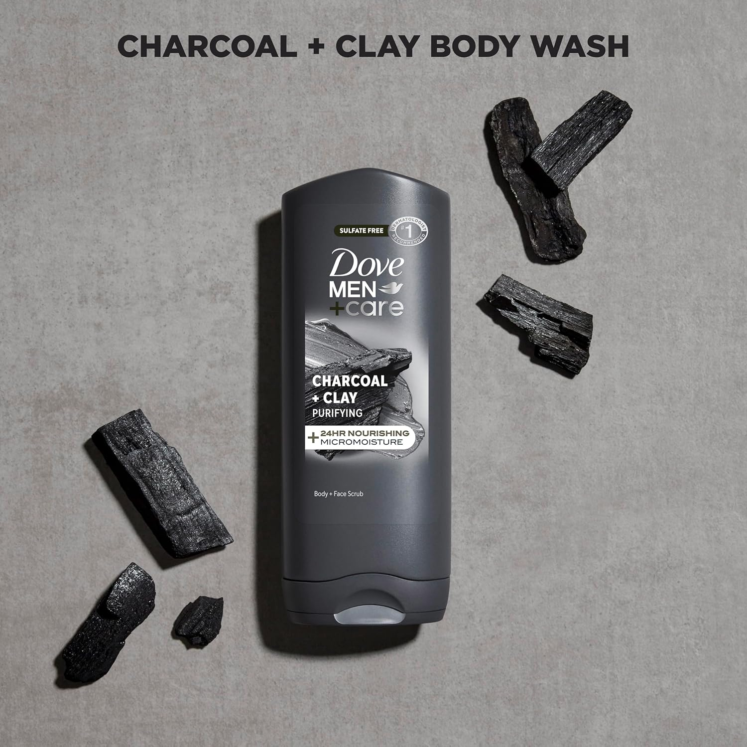 Dove Men+Care Elements Body Wash Charcoal and Clay 13.5 Ounce image number 4