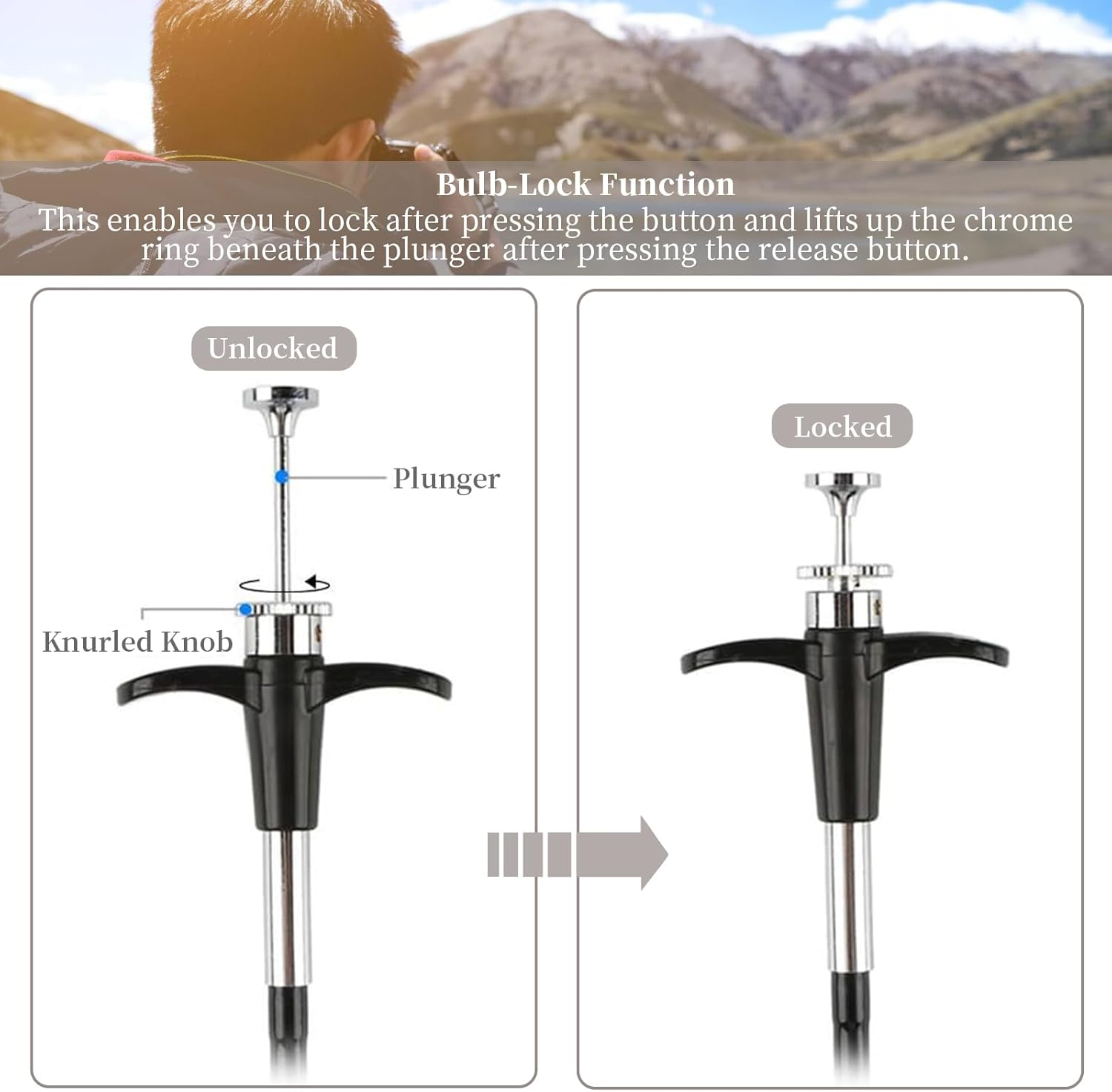 Mechanical Shutter Release Cable Cord with Bulb-Lock for Long Exposures, Vibration-Free Shutter Release Cable Compatible with Fujifilm Fuji X100VI Sony RX1R II RX10 Lecia M10 Nikon Df (100CM) image number 6
