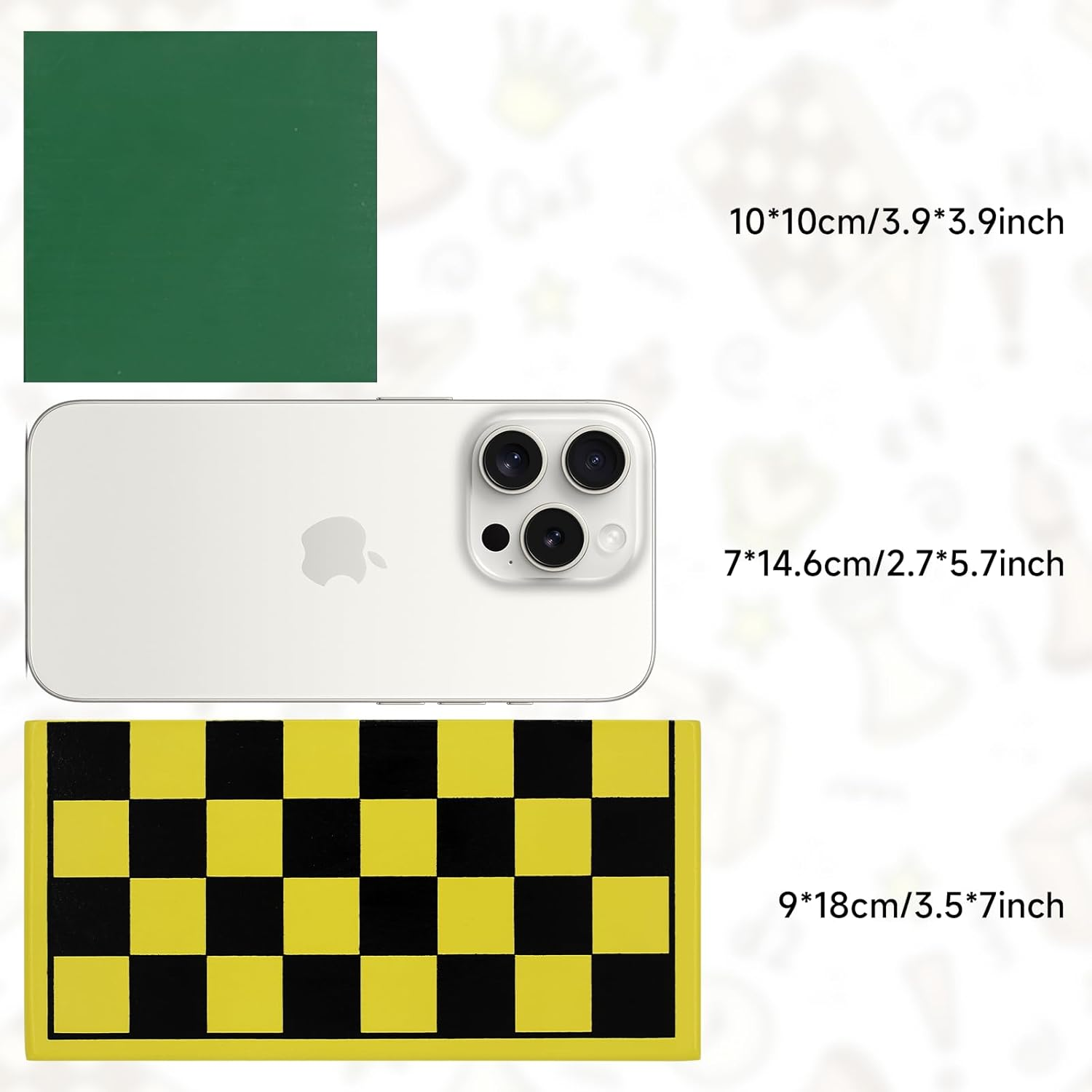 TUNJILOOL Wooden Chess Set, 3 in 1 Chess Board Chess Checkers Backgammon, Portable and Foldable Chess Board Set Chess Pieces for Kids Adults Travel 10X10Cm,Non-Magnetic image number 6