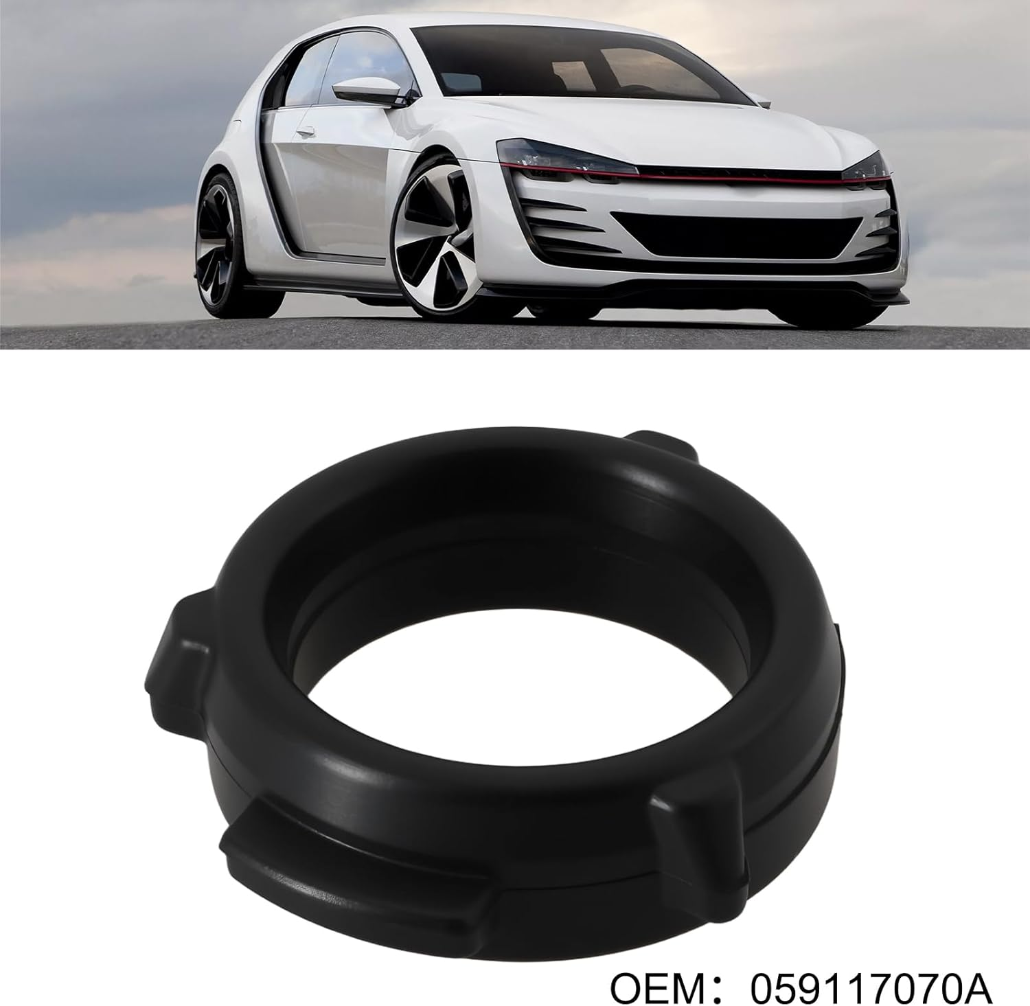 Emagtech 2Pcs Engine Oil Coolant Seal 059117070A Compatible with Audi Compatible with VW image number 1
