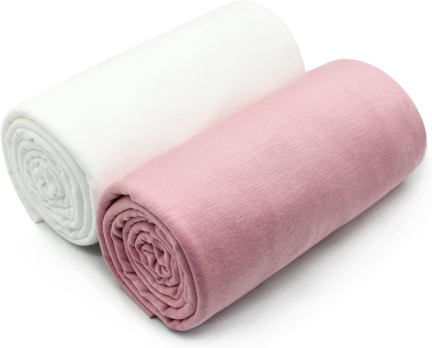 OWLOWLA Baby Photo Props Blanket Newborn Photography Shoot Soft Photography Wrap Blanket for Baby Boys Girls(Blush&Ivory) image number 2