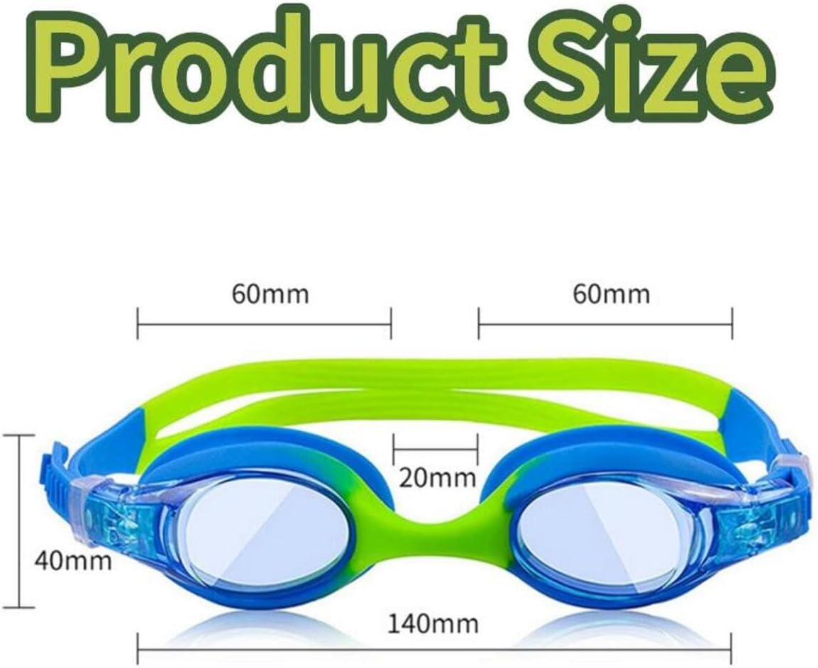 Kids Swimming Goggles, 1Pcs Anti-Fog Waterproof UV Pool Goggles Clear Vision Pool Goggles for Toddler Kids Youth Ages 3-14, Light Blue/Blue, 22Cm * 7Cm * 7Cm image number 4