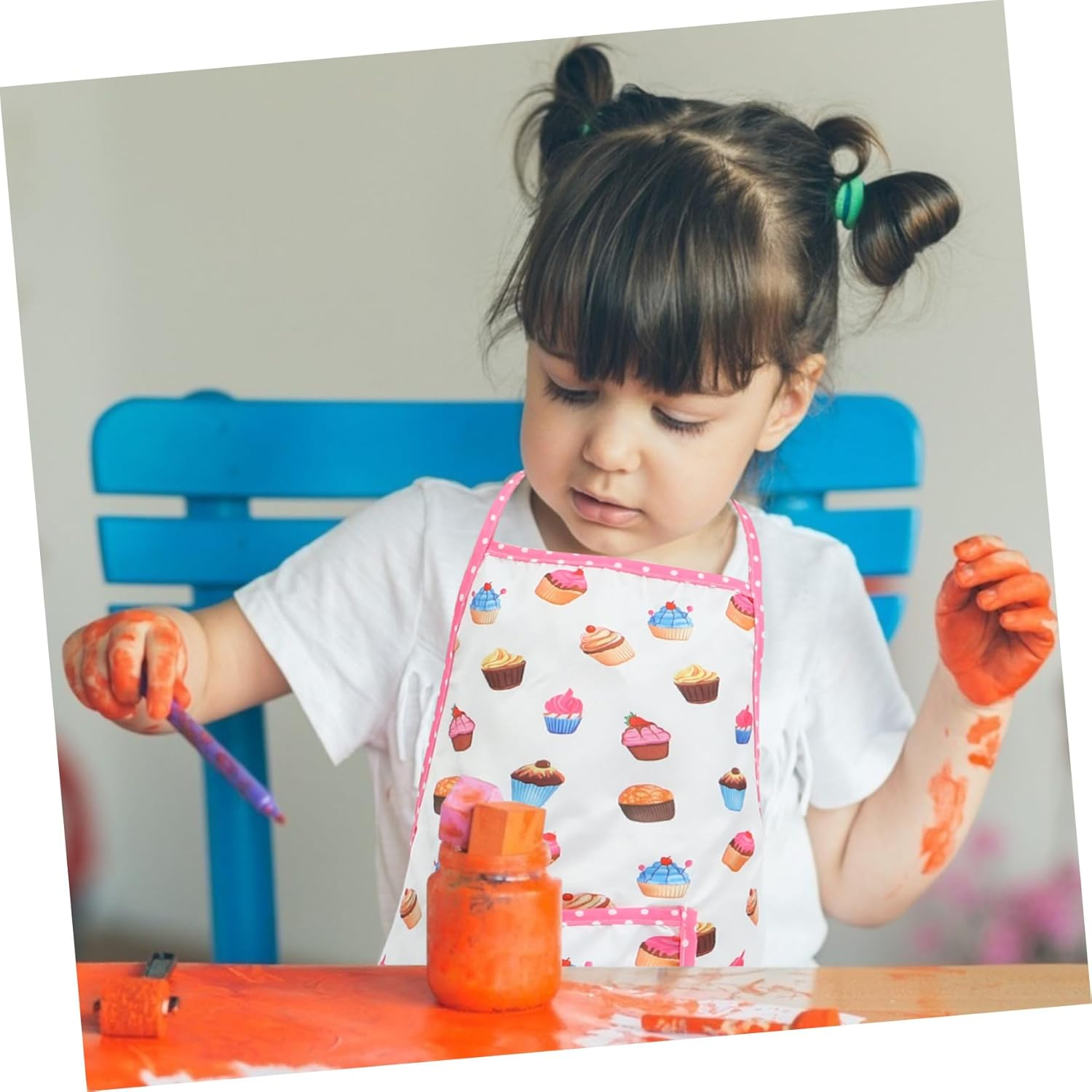 Kisangel 1 Set Children'S Apron Boys Suit Kids Apron Boss Has Children Aprons for Cooking Cake Accessories Children Kitchen Apron Caps Toddler Cloth Kitchen Supplies White to Bake image number 1