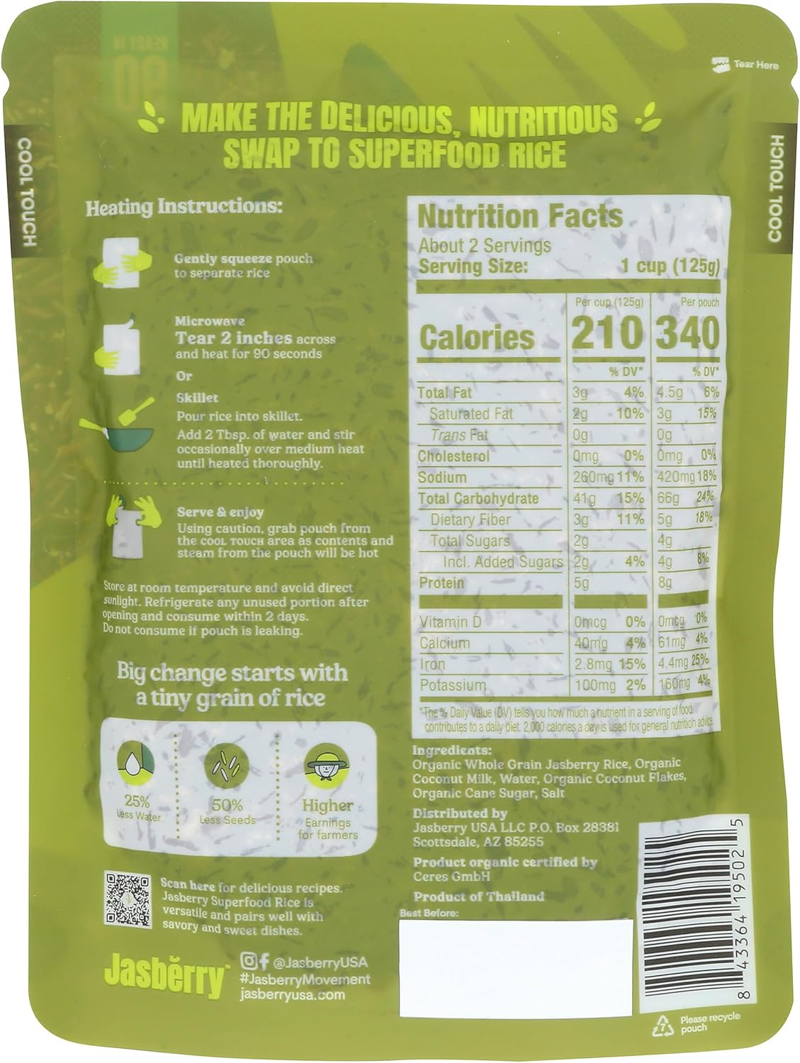 Jasberry Rice Org W/Cocnut Rte 7.05 OZ image number 3