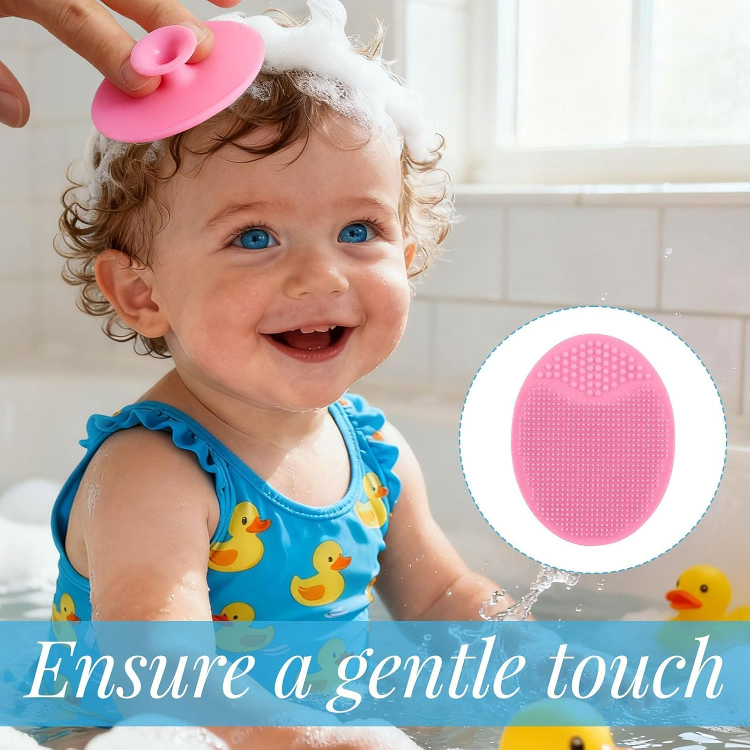 Baby Hair Brush, 2Pcs Cradle Cap Brush, Baby Brush, Natural Ultra-Soft Goat Bristles Brushes, Wooden Handle Brushes, Use for Bath, Daily Care and Delicate Scalps, Set for Newborns and Toddlers image number 1