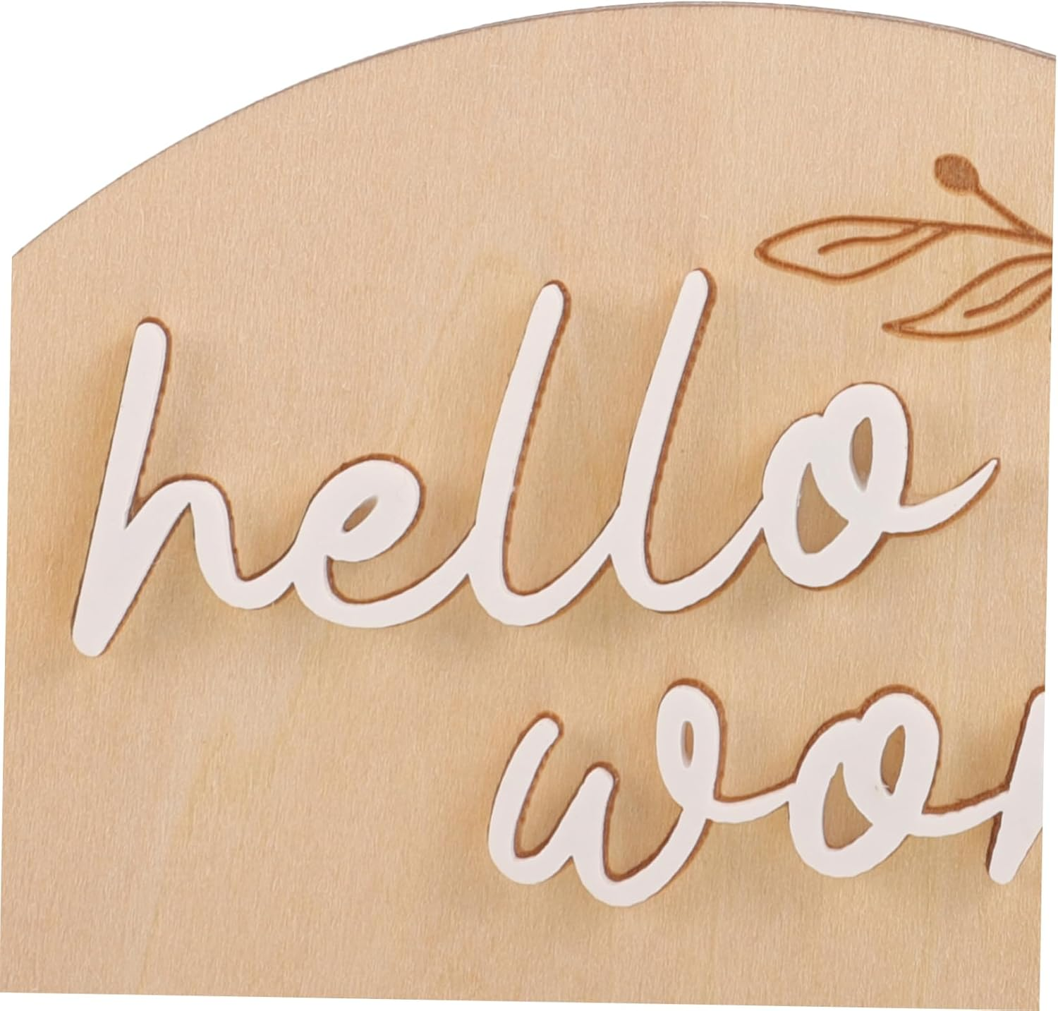 2Pcs Natural Wood Name Announcement Sign round Shaped Newborn Milestone Plaque for Nursery Decor Showers and Birth Celebration image number 1