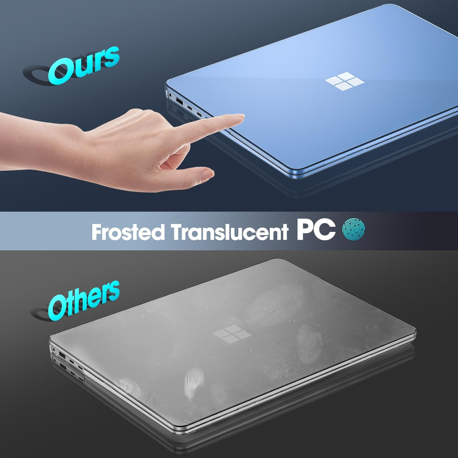 Procase Protective Case for 13.8 Inch Microsoft Surface Laptop 7, Hard Case Shell Cover for 2024 Surface Laptop 7Th Generation Durable and Lightweight Design -Crystal - Black image number 7