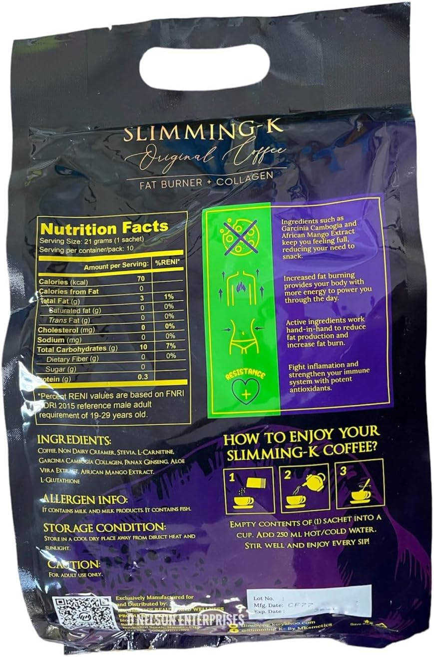 Jumbo Pack MK Slimming-K Coffee with Collagen, 30 Sachets image number 1