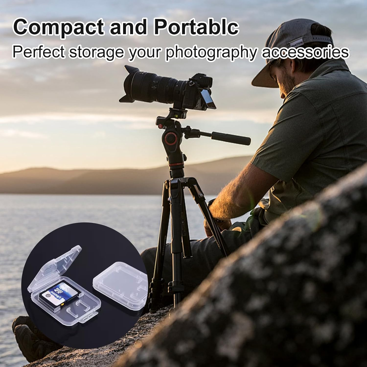 Clear Plastic SD Card Holder &ndash; Storage Case for SD, SDHC, SDXC, Microsd & TF Cards（10Pcs） image number 1