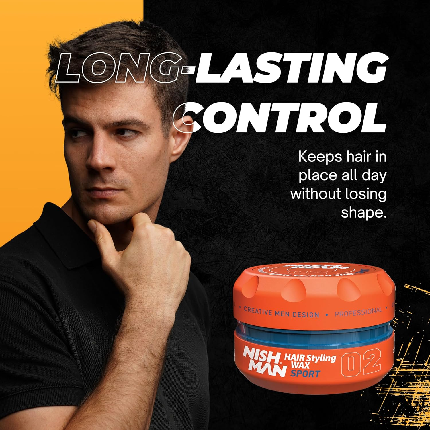 Nish Man HAIR Styling GEL WAX Sport 02 image number 3