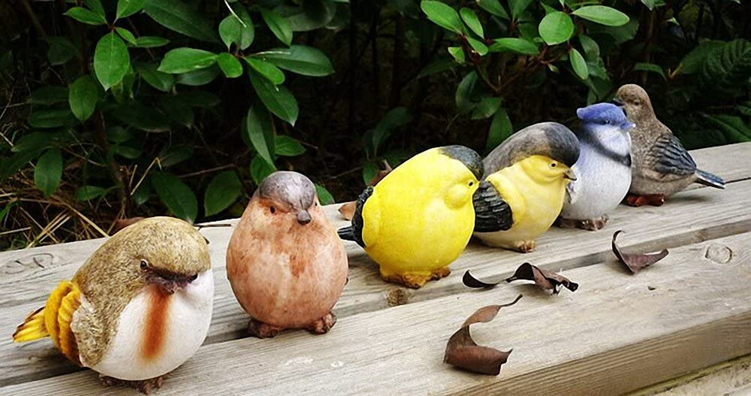 VILIGHT Bird Decor Decorative Birds - Outdoor and Indoor Bird Statues and Figurines - Bird Decorations for Home and Garden - Real Birds Size Set of 6 image number 3