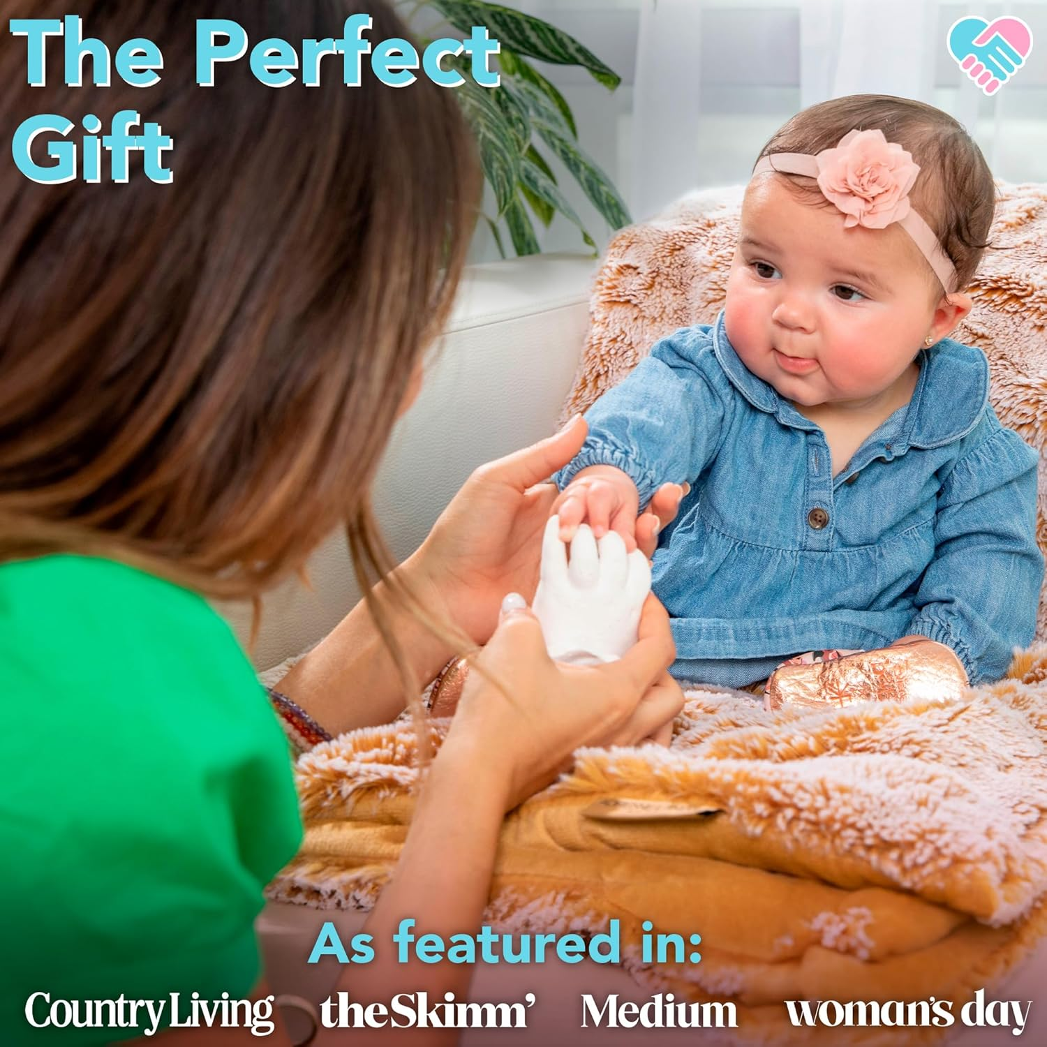 Luna Bean Baby Footprint & Hand Casting Kit &ndash; Premium Newborn Infant Keepsake - New Mom Gifts, Baby Shower Gifts for Girls and Boys image number 1