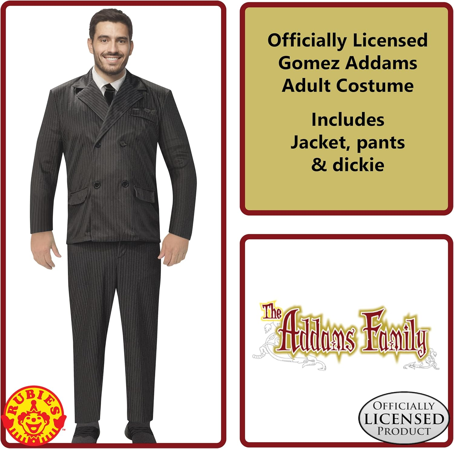 Gomez Addams Costume for Adults - Wednesday (Netflix) - Large image number 4