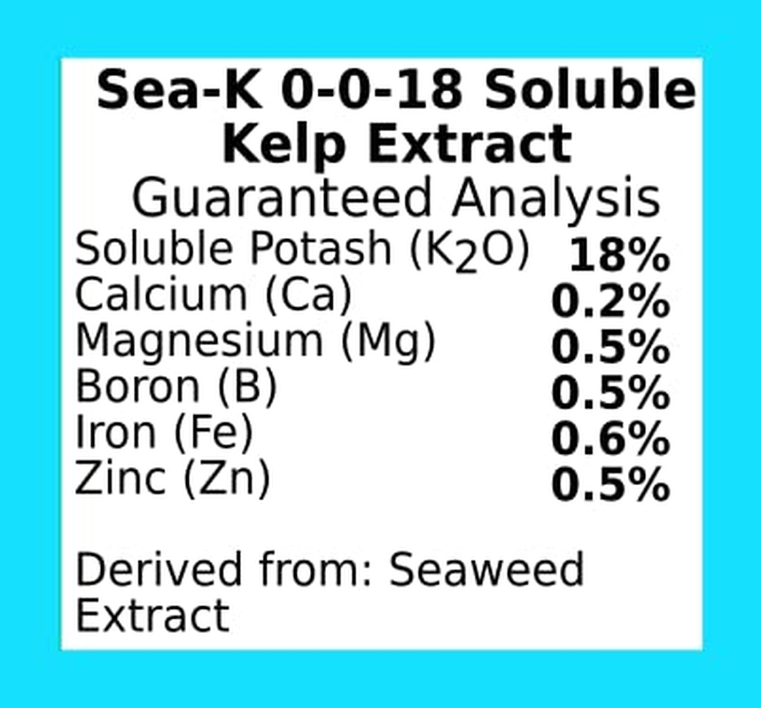 Seaweed and Kelp Hydroponic Nutrient for Plants - Organic Sea-K - Concentrated Extract Powder Nutrient Makes 700 Liters image number 1