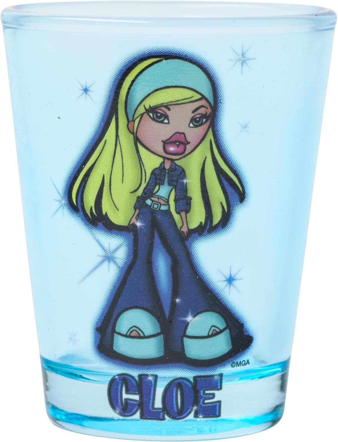 Silver Buffalo Bratz Airbrush Sparkle 4-Pack Mini Glass Set, 1.5 Ounces image number 2