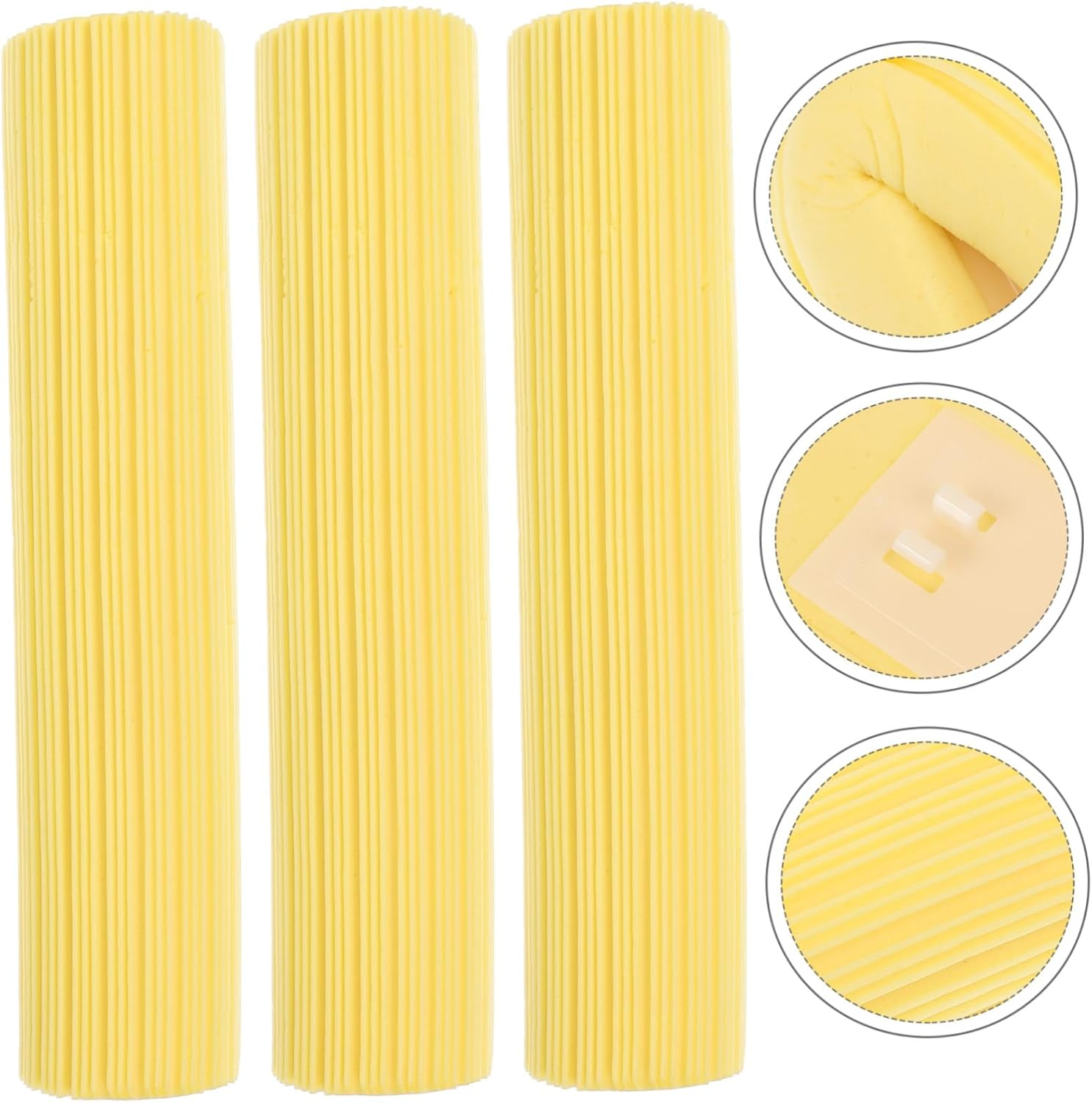 VALICLUD 3Pcs Sponge Mop Head Replacement 28Cm Yellow Water Absorption Mop Refill Accessory Suitable for Bathroom and Tile Floors