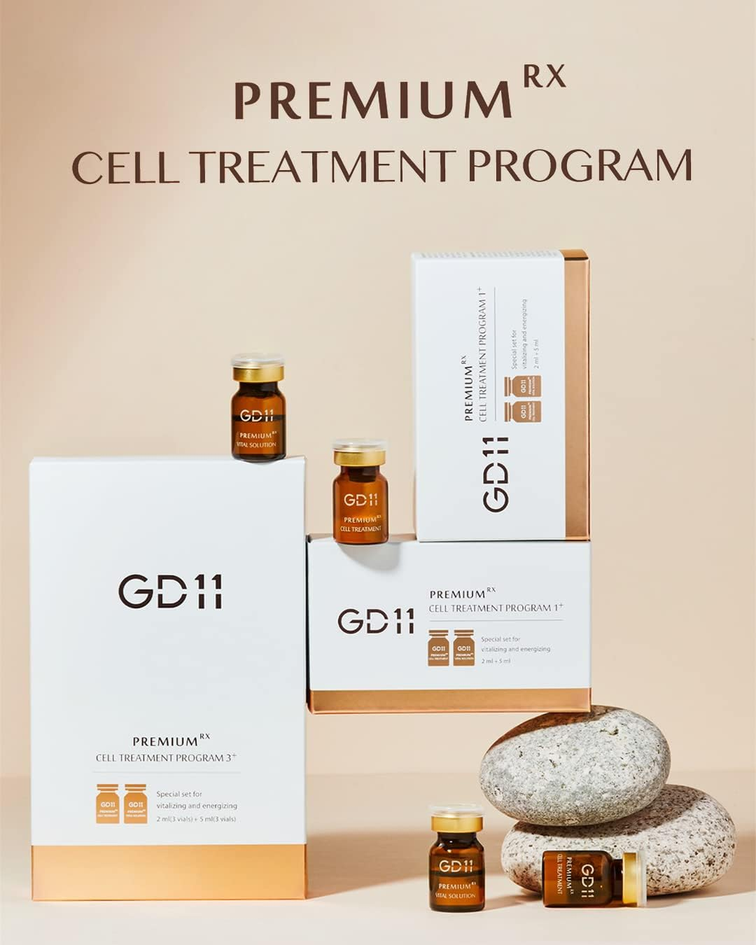 GD11 Premium Rx Cell Exosome Treatment | Premium Home Aesthetic Skin Care Set for Skin Regeneration Serum | Anti-Wrinkle and Anti-Aging Face Ampoule for Elasticity Care, 3 Pairs (0.1Oz. + 0.2 Fl.Oz.) image number 5