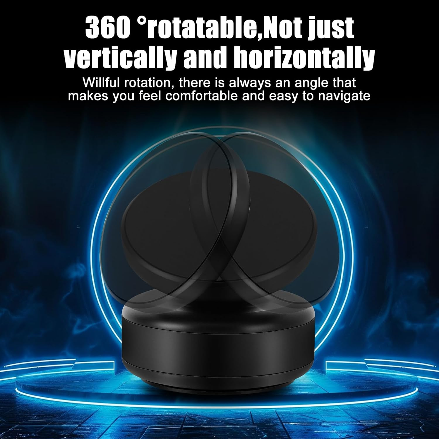 WODHMIEY Magnetic Car Phone Holder with Electric Vacuum Suction, 360 Rotation, Portable Car Accessories, Universal Magnetic Suction Phone Mount for Travel Home Gym (Black) - Black image number 5