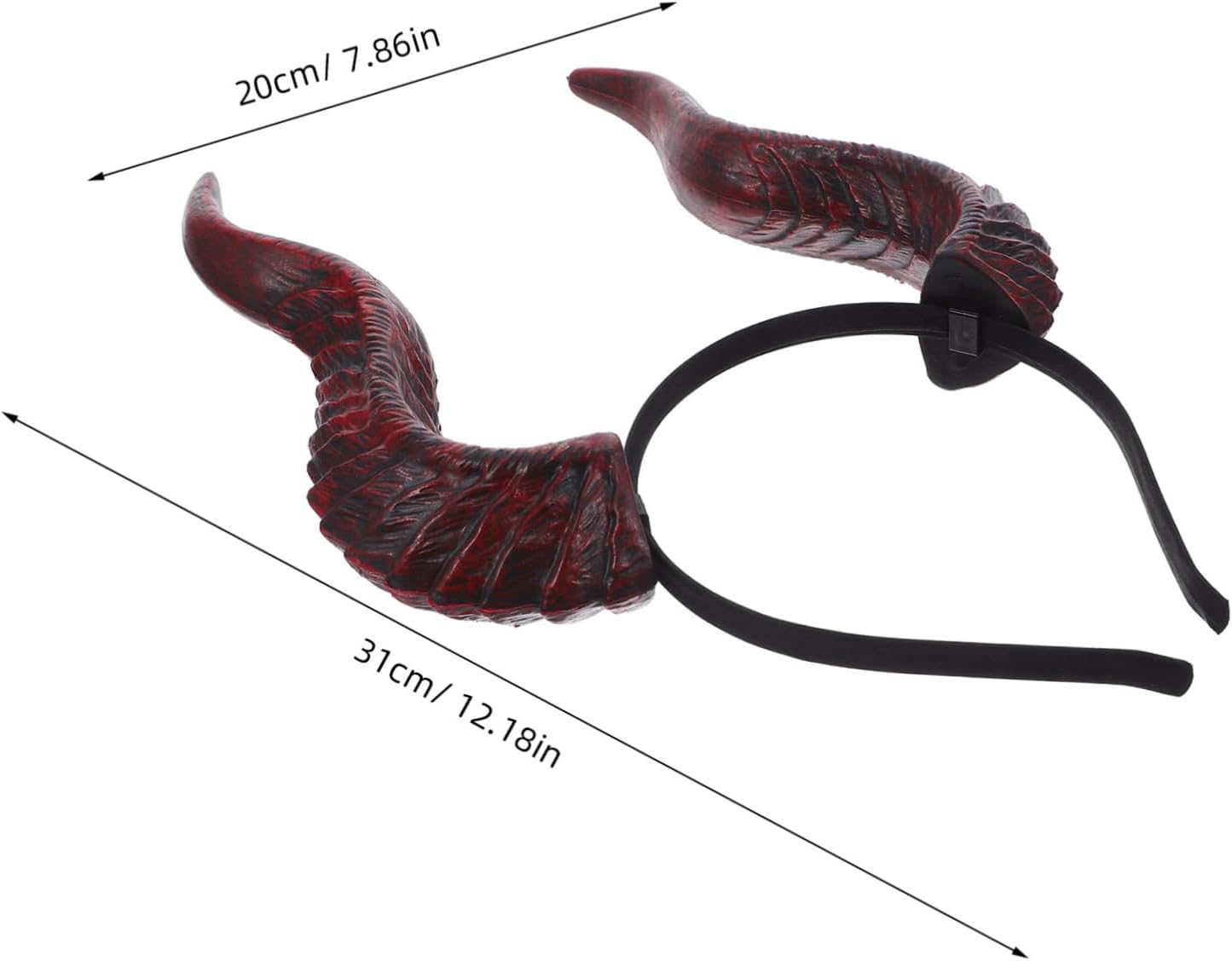 VALICLUD Adjustable Resin Demon Horns Headband Lightweight Halloween Cosplay Accessory for Women and Men Festival Costume Hair for Masquerade and Party Celebrations