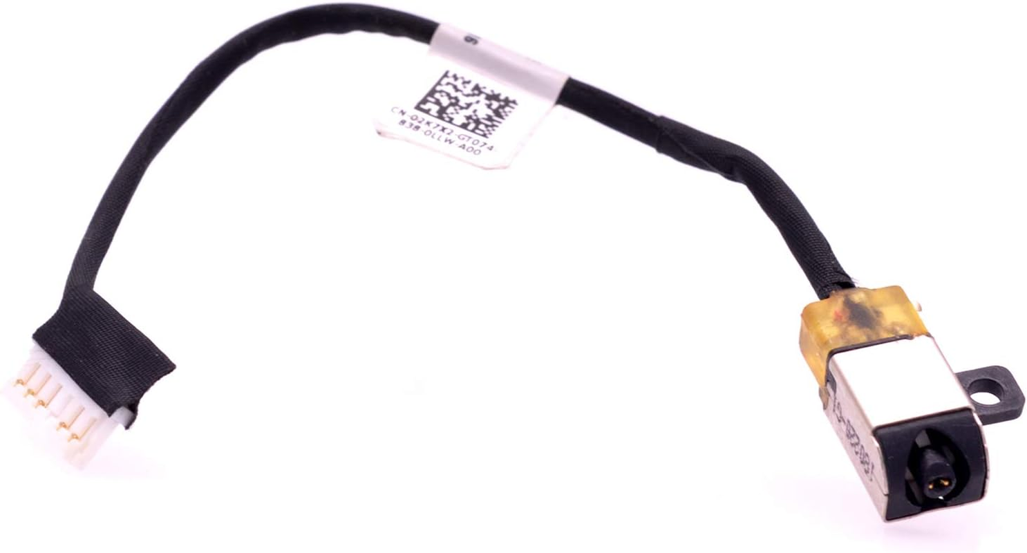 Deal4Go DC Power Jack Cable Harness Replacement for Dell Inspiron 15 5570 5575 17 5770 5775 P35E P35E001 02K7X2 2K7X2 DC301011B00 image number 3