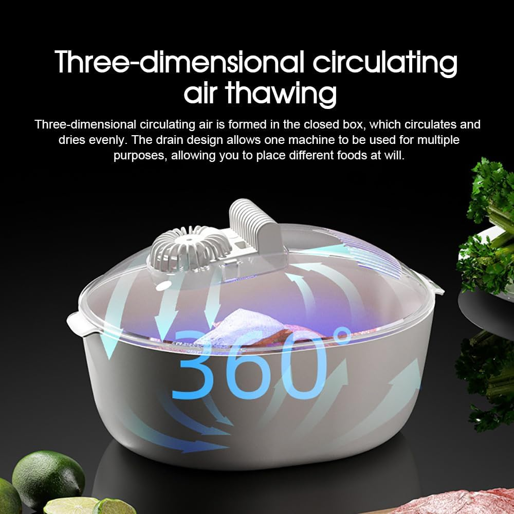 Tootoo 5-In-1 Food Thawer Fresh-Keeping Thawing Tray W/Drainer Household Fruit & Vegetable Cleaning Basket