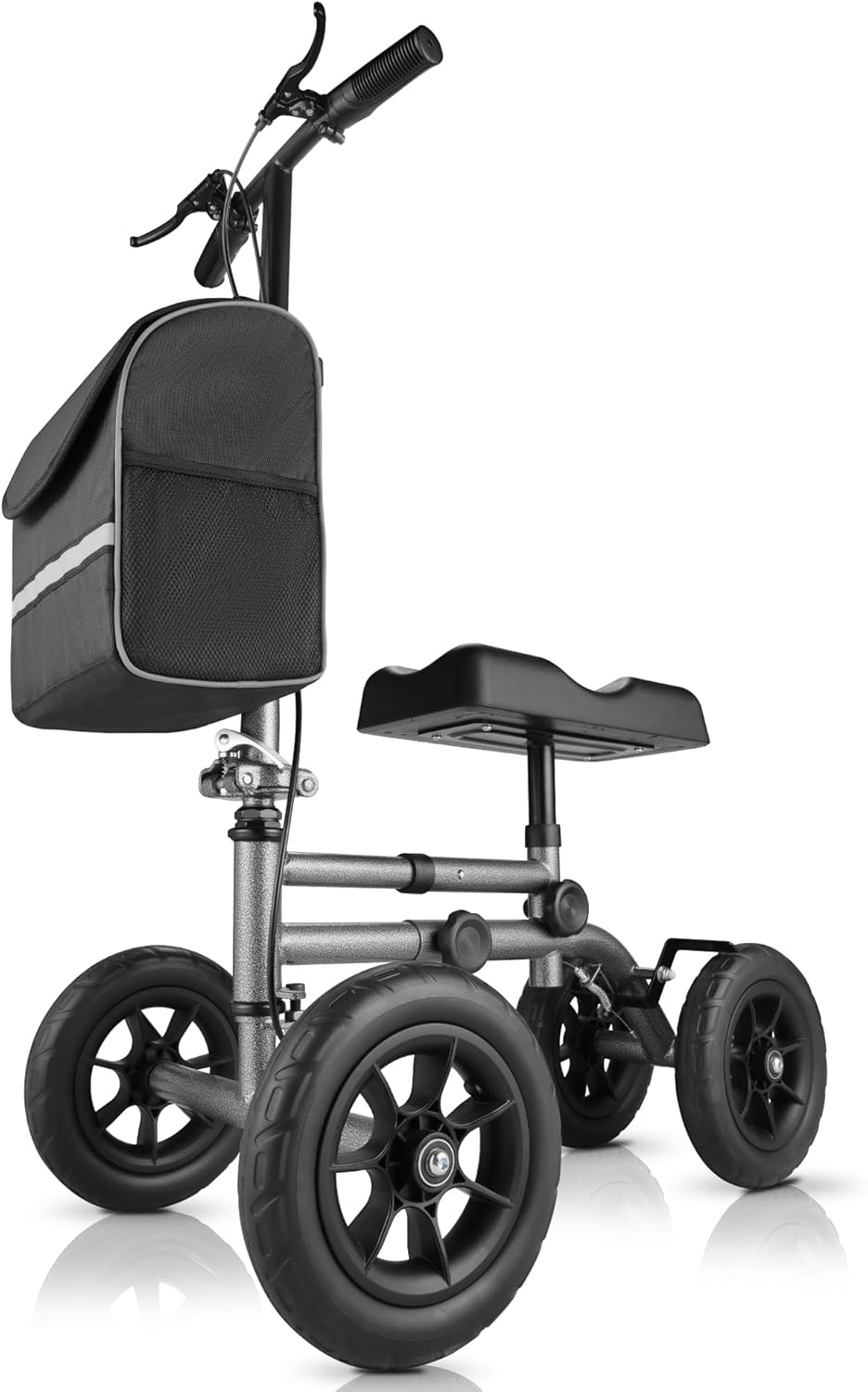 Altus All Terrain Knee Walker Scooter with 10-Inch Wheels Injury Mobility Aid Crutches Alternative Titanium image number 5