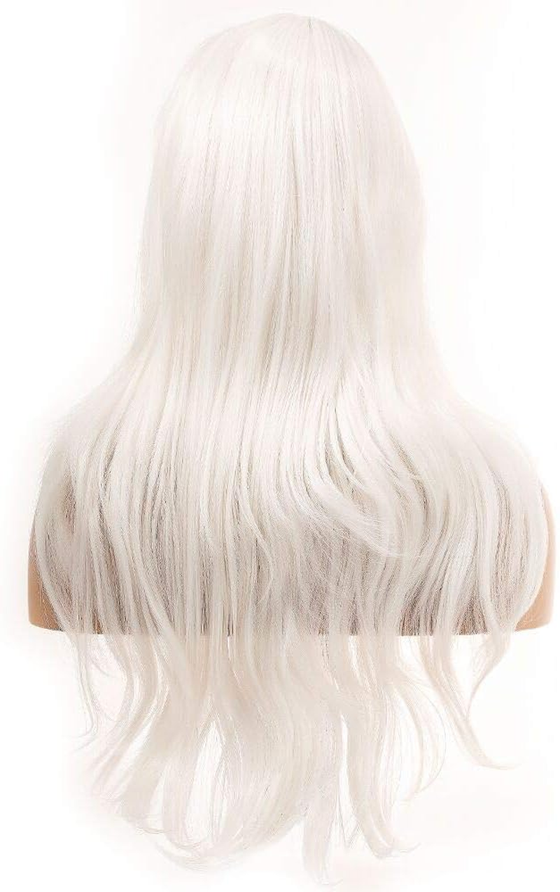 YOPO 28" Wig Long Big Wavy Hair Women Cosplay Party Costume Wig (Snow White)