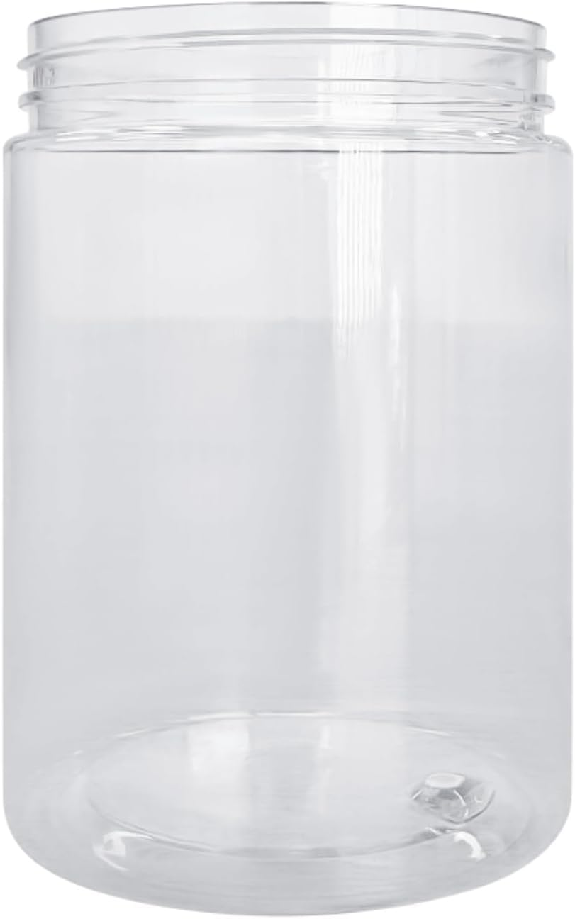 Vivo Packaging 300G/300Ml PET Plastic Cosmetic Jar with Screw Lid - Clear Refillable Container for Creams, Lotions, and Beauty Products - Durable and Lightweight (D70Mm X H97Mm) (100 Units)