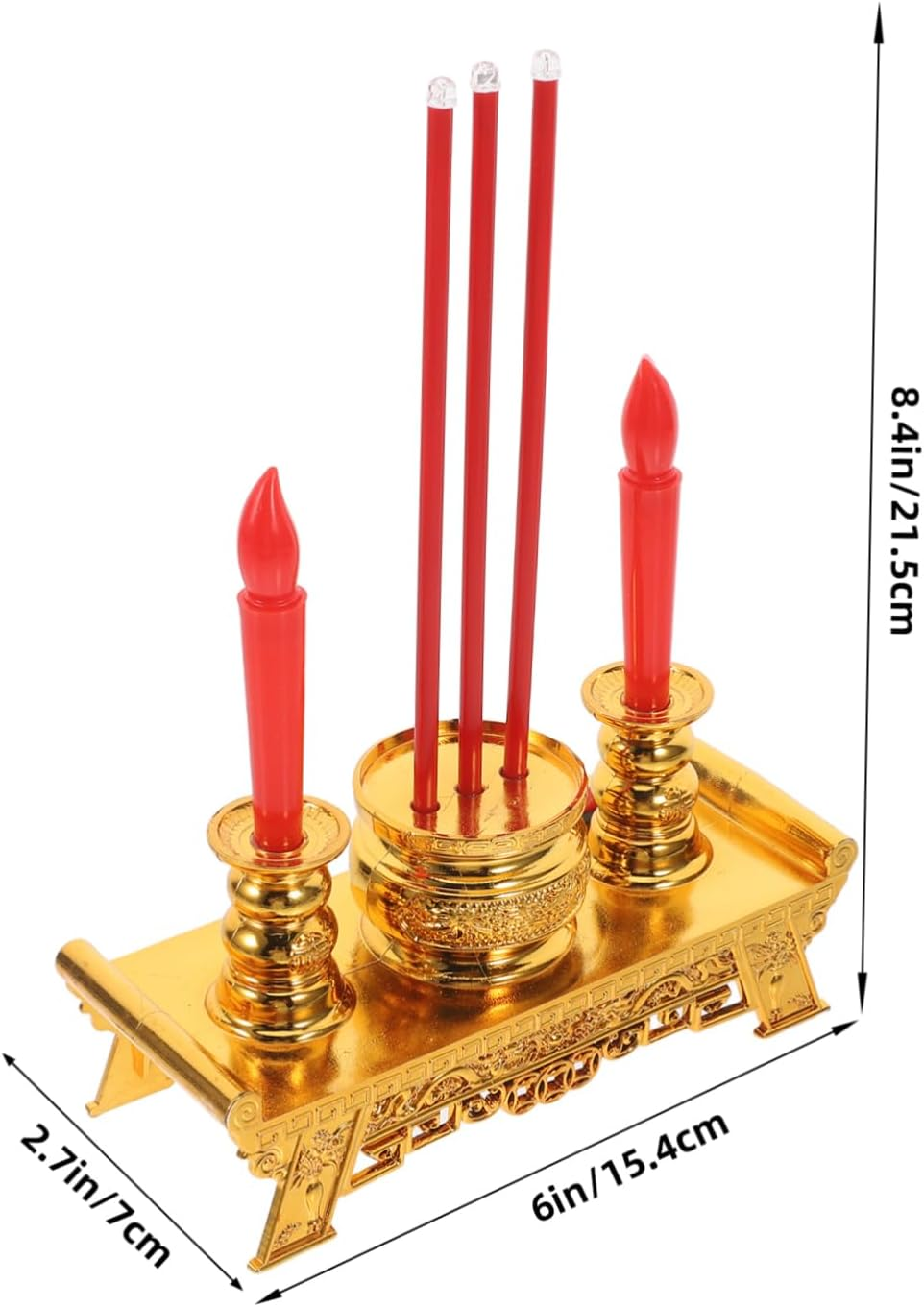 Gatuida Buddhist Led Candle Lamp Spiritual Decor Illusory Flame, Electric Chinese Candle Light for Worship and Home Altar, Battery Not Included, Suitable for Buddhist Rituals and Memorials image number 5