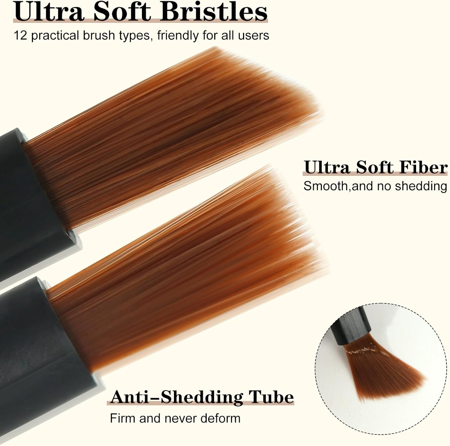 Ruetail 12Pcs Nail Art Brush Set,Professional Nail Art Brush Set with Push-Button Quick-Change,Nail Brushes for Acrylic,Gel,French Tips & Designs,Ergonomic Portable Kit with Storage Case(Marble)