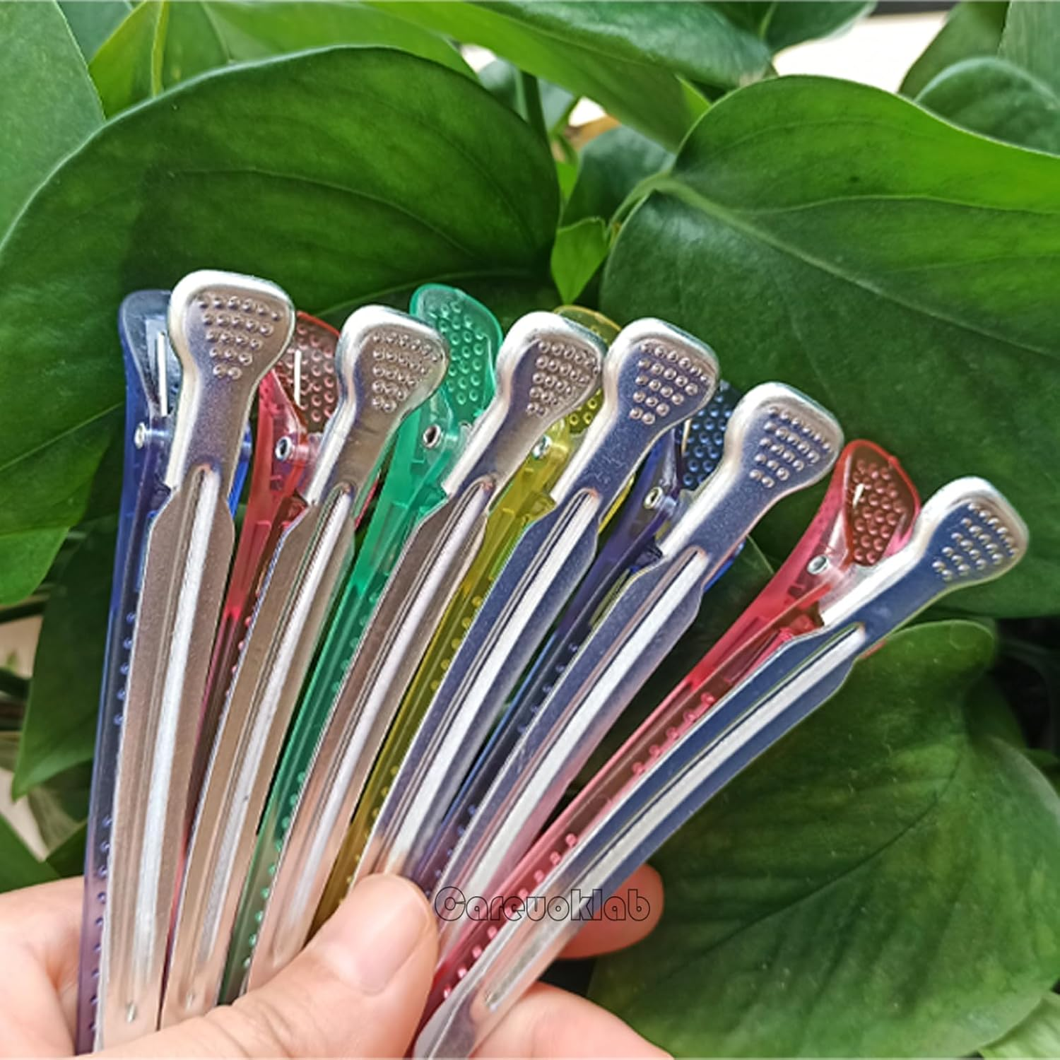 6 Pack Duck Bill Clips for Styling and Sectioning, Non-Slip with Silicone Band, No-Trace Duckbill Alligator Hair Clips for Thick & Thin Hair-Professional Salon Hair Clips image number 6