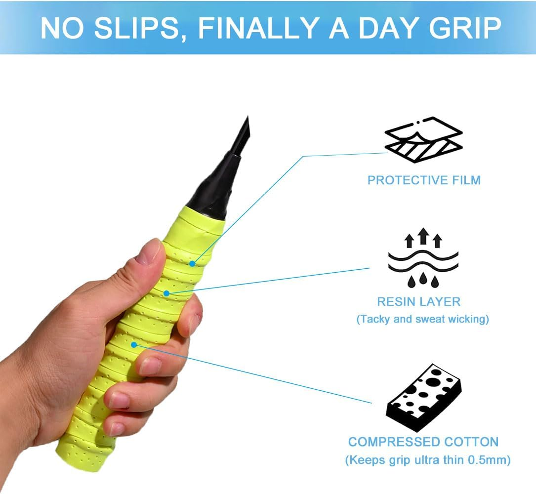 Anti-Slip Tennis Badminton Squash Racquet over Grip Tape Overgrip Sweatband
