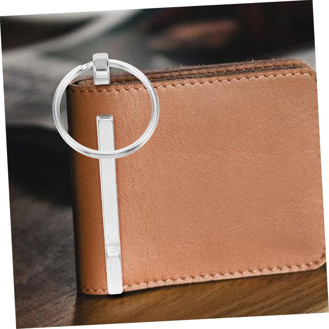 JUMPLAWN 2Pcs Stainless Steel Carabiner Money Clip Keychain Wallet Holder Portable Cash Clip Keyring for Outdoor Hiking Backpack Belt Use image number 2