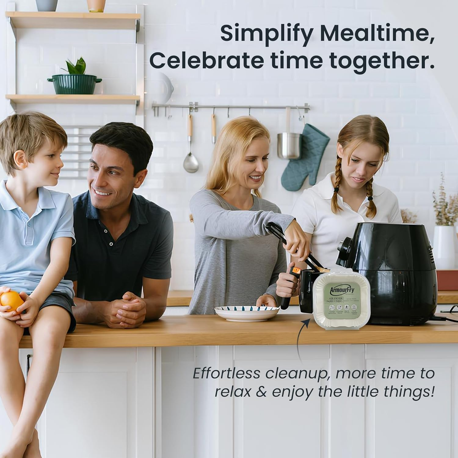 Armourfry Air Fryer Paper Liners &ndash; Non-Stick, Greaseproof, Biodegradable Disposable Liners for Clean & Healthy Cooking | Heat-Resident & Universal Fit for Most Air Fryer Models image number 1