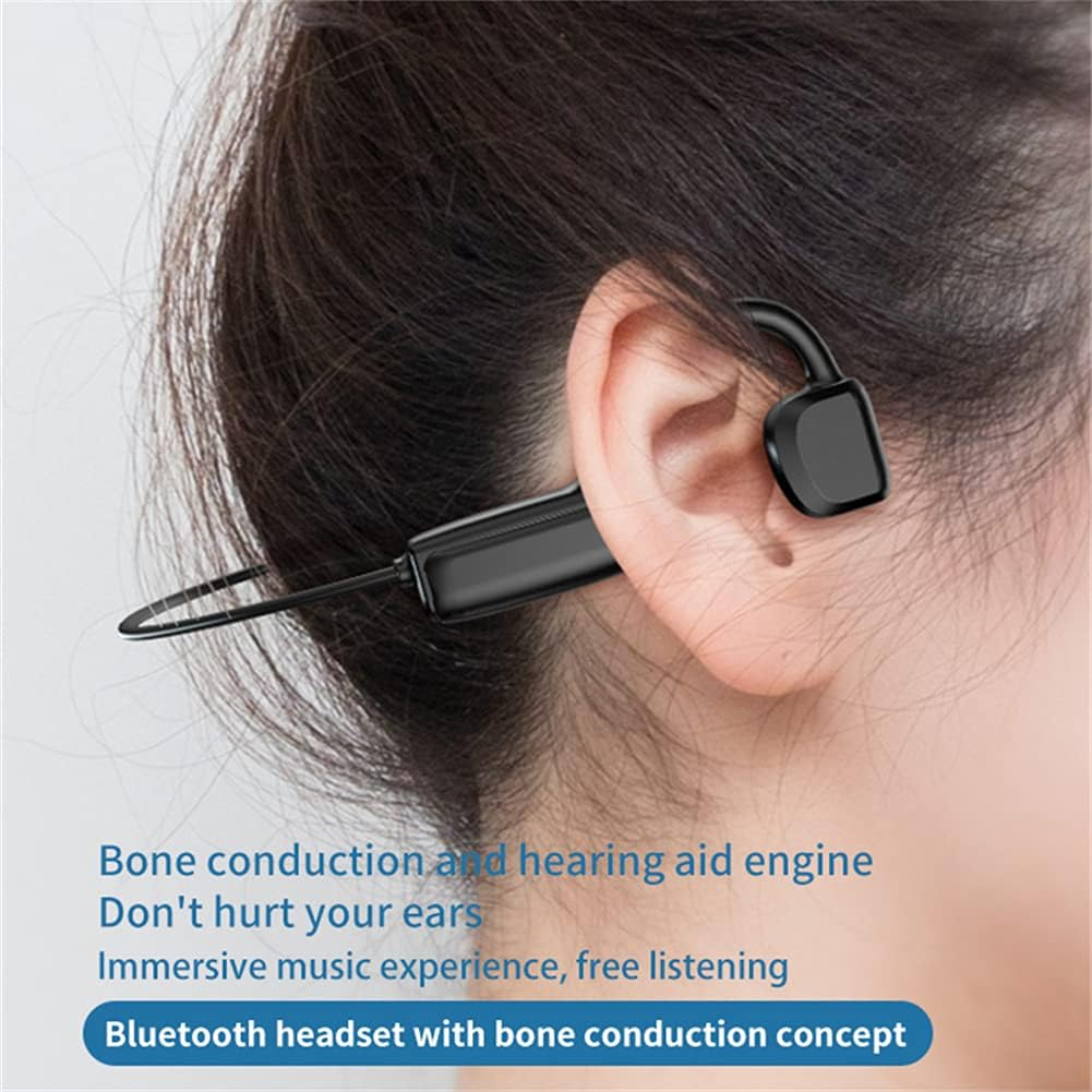 Bone Conduction Headphones, Sport Running Headphones, Bluetooth 5.0 Wireless Sports Headsets, for Running, Hiking, Driving, Bicycling,Red image number 6