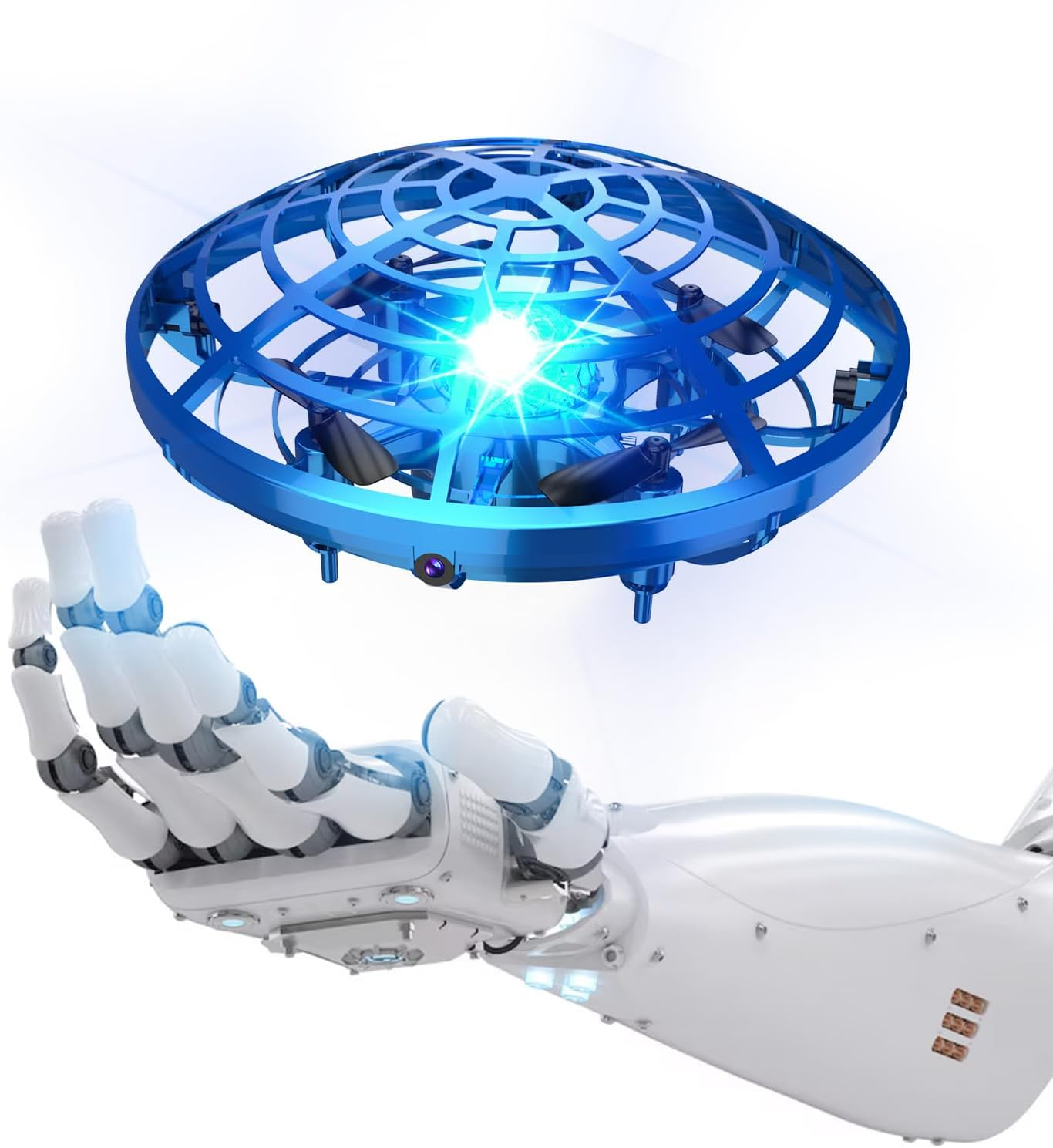 DEERC D12 Mini Drone for Kids, Hand-Controlled UFO Flying Ball with Shining LED Lights,5 Motion Sensors,360&deg; Flips, 2 Speed Modes,Anti-Collision,Indoor UFO Toy Gifts for Boys and Girls image number 6