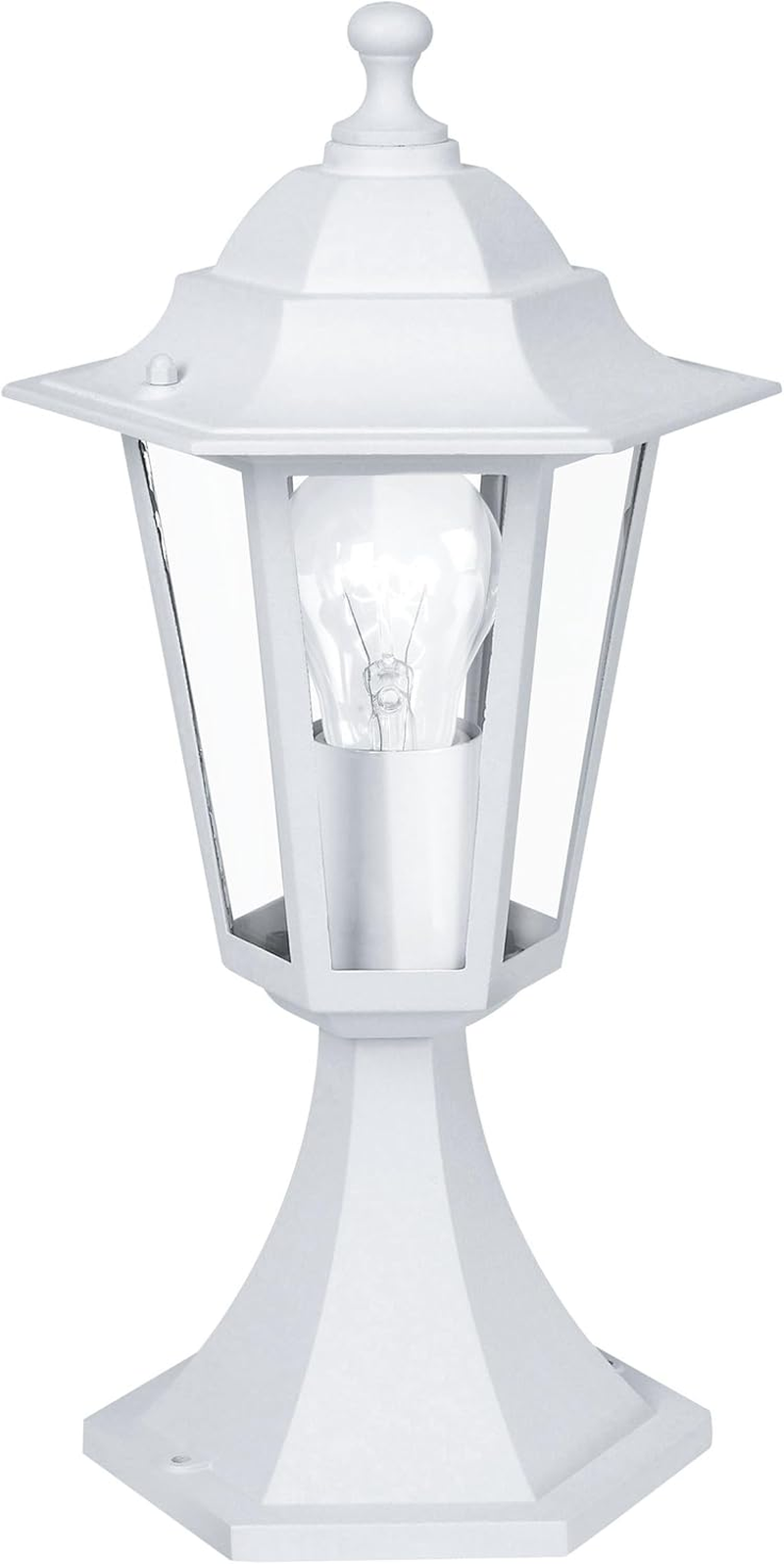 EGLO Outdoor Lamp Post Laterna 5, Pier Mount outside Light, Electric Garden and Driveway Lighting Made of White Cast Aluminium and Glass, E27 Socket, IP44 image number 4