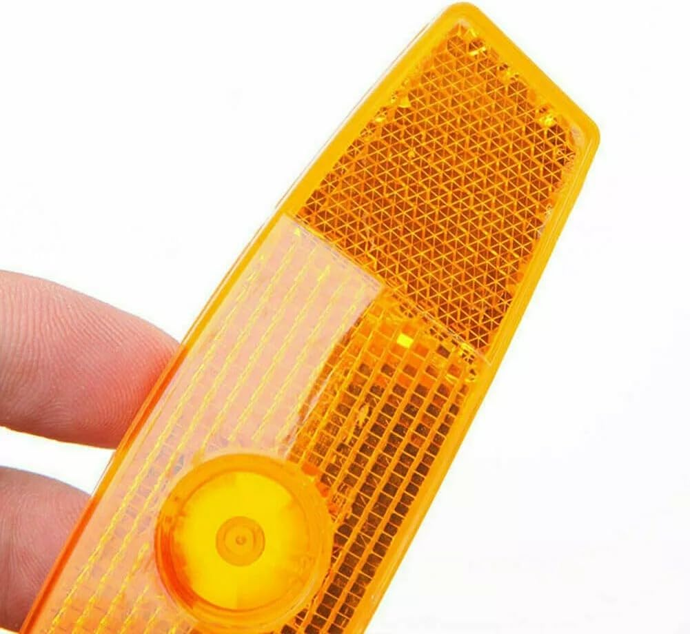 TDR 2PCS Bicycle Reflector Wheel Spoke Reflecting Warning Device Yellow Clip Mount Cycling Visibility Parts Accessories Road MTB Bike Night Riding Equipment image number 5
