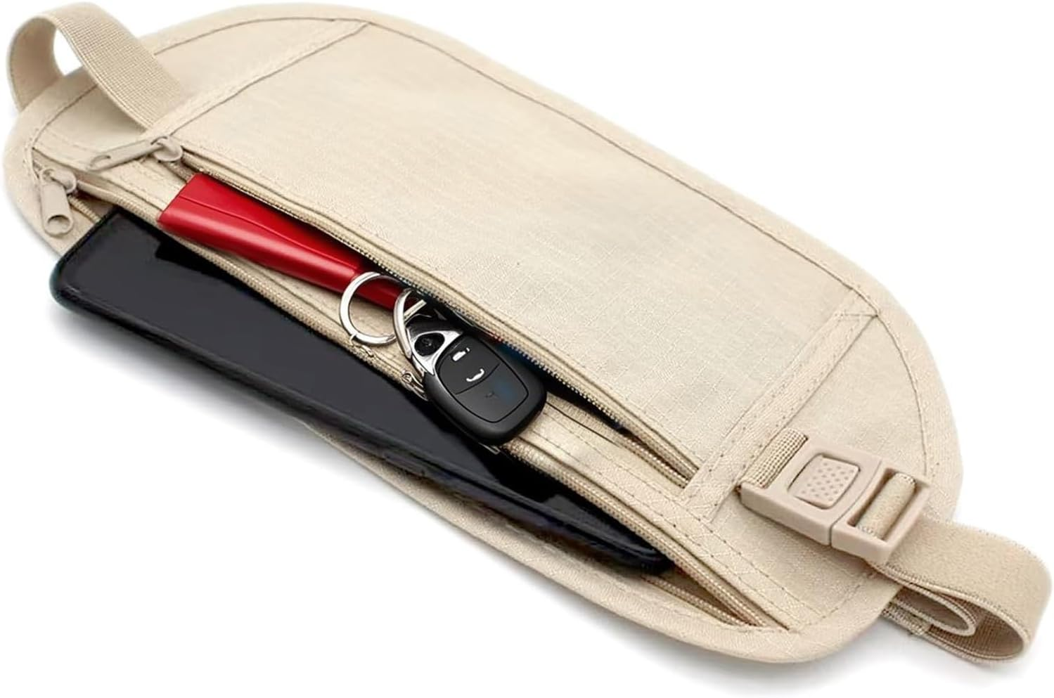 Tzylomirx Money Belt, Bum Bag for Men and Women, Adjustable Strap for Workout, Running, Travelling, Hiking (Khaki) image number 5