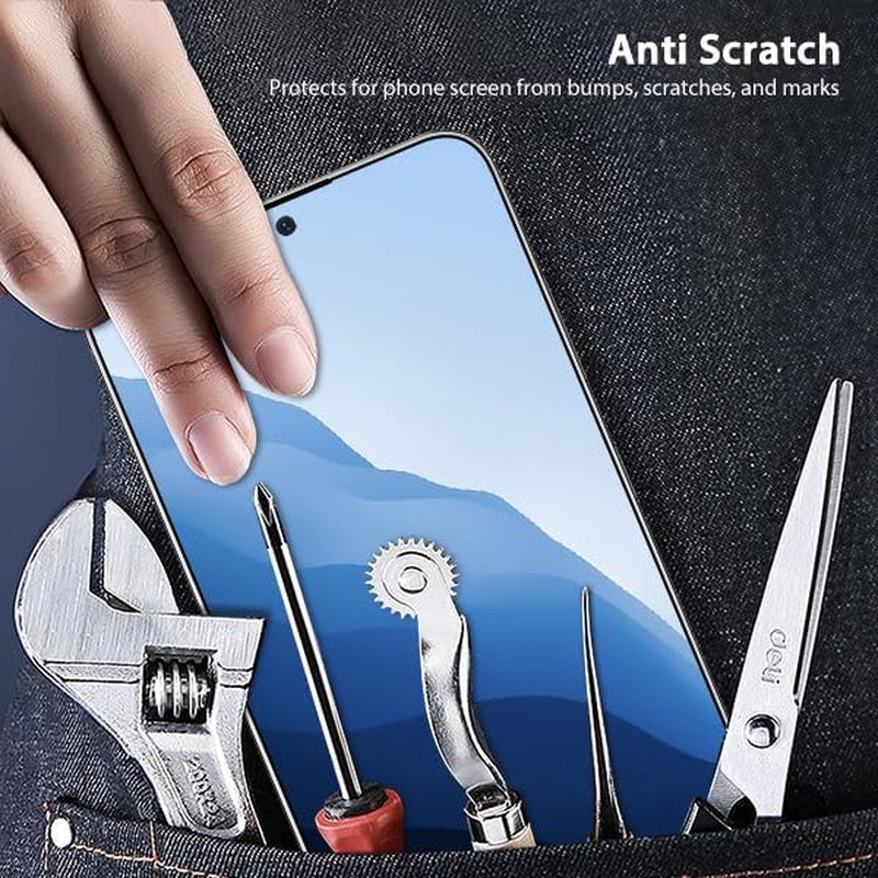 [3 Pack] ZUSLAB Sreen Protector for Galaxy S24 Flexible TPU Film Ultrasonic Sensitive Fingerprint Recognition & Case Friendly for Samsung (2024) image number 3