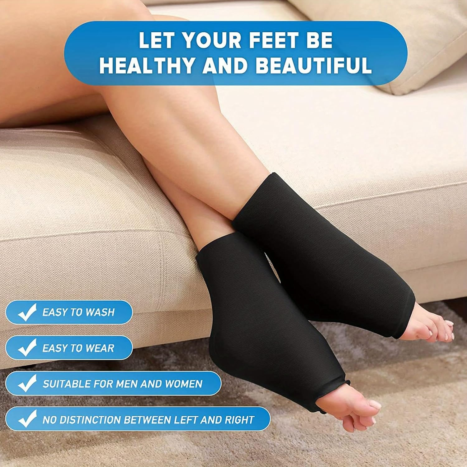 Ankle and Heel Ice Pack Wrap &ndash; Reusable Gel Cold and Hot Therapy for Home Use, Pain Relief, Swelling and Foot Recovery L image number 6