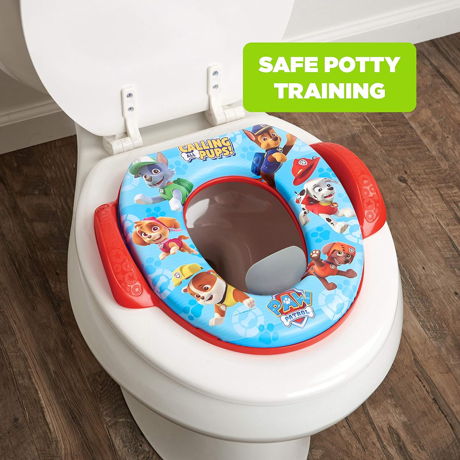 Nickelodeon PAW Patrol Calling All Pups Soft Potty Seat and Potty Training Seat - Soft Cushion, Baby Potty Training, Safe, Easy to Clean image number 3