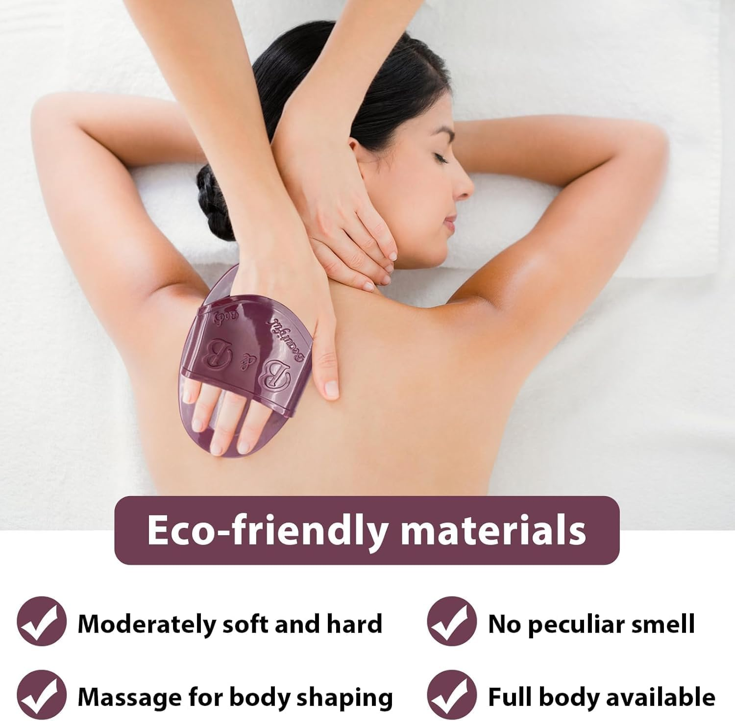 Dry Brush & Massage Body Brush Set, 2025 Upgraded Meridian Dry Body Brush with 10Ml Essential Oil, Full Body Cellulite Massager for Belly Arms Legs Back, Includes 2 Storage Bags - 2 Pieces, Brown image number 4