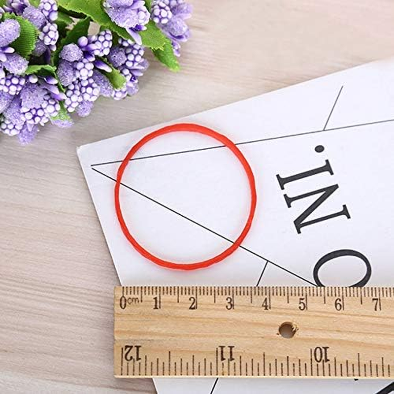AMUU Rubber Bands 300Pcs Red Small Rubber Bands for Office School Home Size16 Elastic Band Office School Home Strong Elastic Band Loop Office Supplies