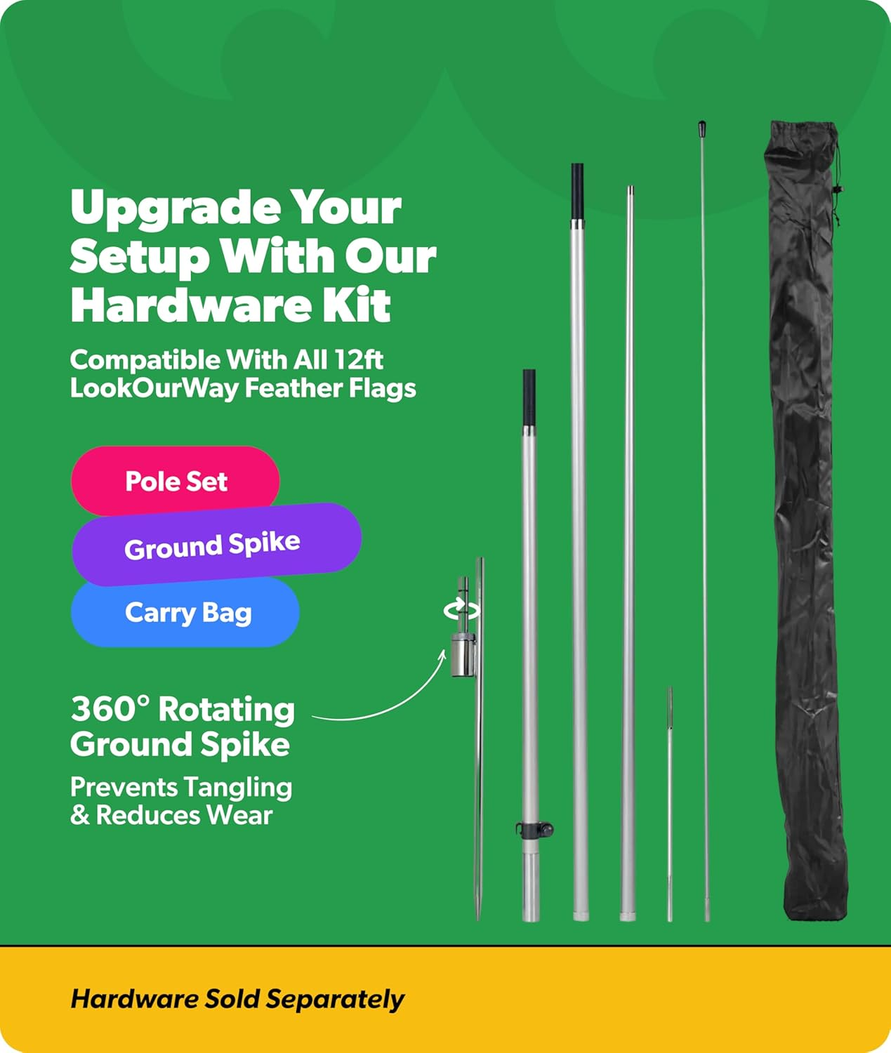 Lookourway Car Wash Feather Flag, 12-Feet image number 1