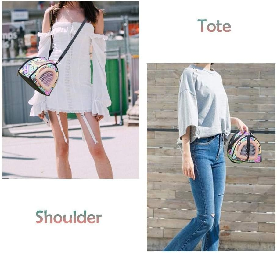 Hamiledyi Hamster Carrier Bag Gerbil Outgoing Travel Pouch Sugar Glider Breathable Carrying Strap with Zipper Suitable for Rat Hamster Mice image number 1